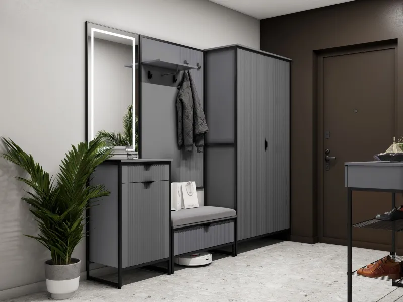 Подушка "Нора" прихожая Графит