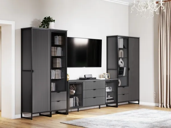 Шкаф 2 дв 2 ящ "Нора" гостиная